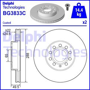 Delphi BG3833-C - Δισκόπλακα parts5.com