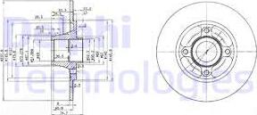 Delphi BG3360 - Bremsscheibe parts5.com