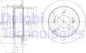 Delphi BG3799 - Тормозной диск parts5.com