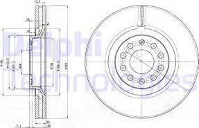 Delphi BG3714 - Tarcza hamulcowa parts5.com