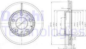 Delphi BG3724 - Disco de freno parts5.com