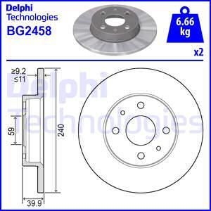 Delphi BG2458 - Kočni disk parts5.com