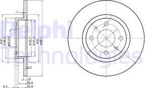 Delphi BG2411 - Тормозной диск parts5.com