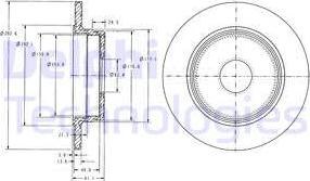 Delphi BG2510 - Brake Disc parts5.com