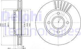 Delphi BG2699 - Kočioni disk parts5.com