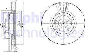 Delphi BG2697 - Bremsscheibe parts5.com