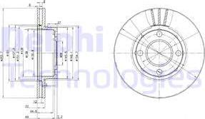 Delphi BG2668 - Zavorni kolut parts5.com