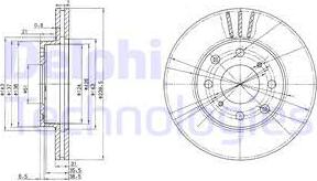 Delphi BG2673 - Tarcza hamulcowa parts5.com