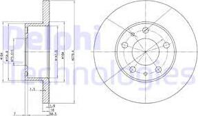 Delphi BG2845 - Fren diski parts5.com