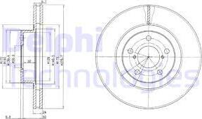 Delphi BG2827C - Brake Disc parts5.com