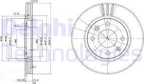 Delphi BG2871 - Zavorni kolut parts5.com