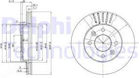 Delphi BG2282C - Тормозной диск parts5.com