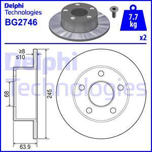 Delphi BG2746 - Δισκόπλακα parts5.com