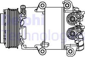 Delphi CS20466 - Compressor, air conditioning parts5.com