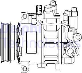 Delphi CS20474 - Kompresor, klimatizace parts5.com