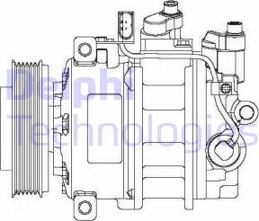 Delphi CS20475 - Kompressor, Klimaanlage parts5.com