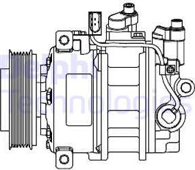 Delphi CS20546 - Compresor, climatizare parts5.com