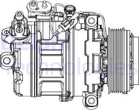 Delphi CS20547 - Compresor, aire acondicionado parts5.com