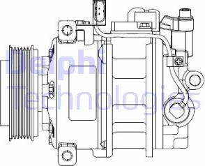 Delphi CS20522 - Kompressori, ilmastointilaite parts5.com