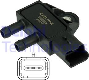 Delphi DPS00006 - Sensor, presión gas de escape parts5.com