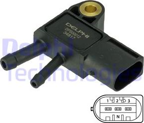 Delphi DPS00012 - Sensor, exhaust pressure parts5.com