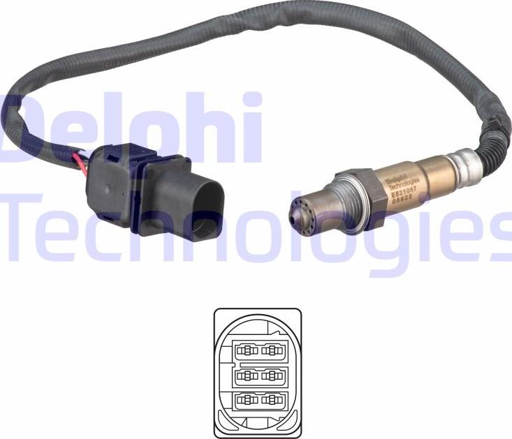 Delphi ES21067-12B1 - Sonda Lambda parts5.com