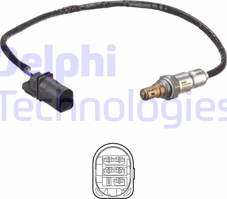 Delphi ES21114-12B1 - Ламбда-сонда parts5.com