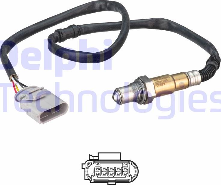 Delphi ES21183-12B1 - Lambda sonda parts5.com