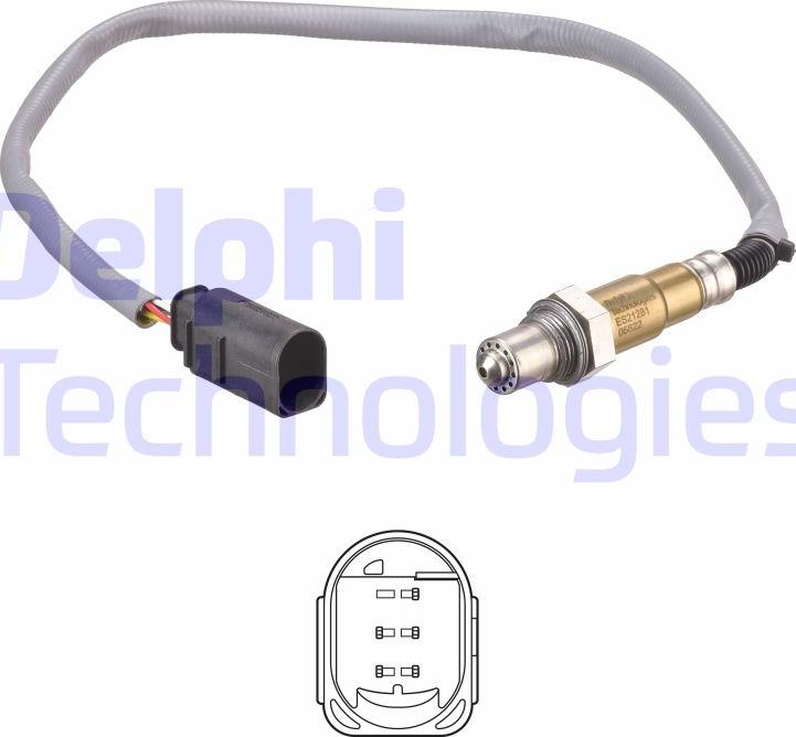 Delphi ES21281-12B1 - Sonda Lambda parts5.com