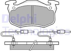 Delphi LP491 - Komplet zavornih oblog, ploscne (kolutne) zavore parts5.com