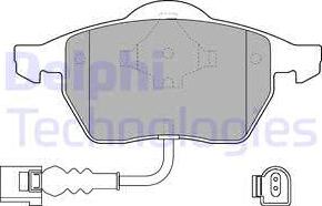 Delphi LP1525 - Kit de plaquettes de frein, frein à disque parts5.com