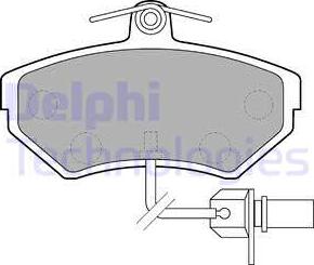 Delphi LP1631 - Juego de pastillas de freno parts5.com