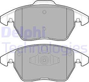 Delphi LP1898 - Kit de plaquettes de frein, frein à disque parts5.com