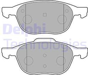 Delphi LP1869 - Piduriklotsi komplekt,ketaspidur parts5.com