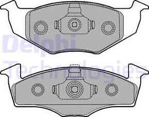 Delphi LP1249 - Комплект спирачно феродо, дискови спирачки parts5.com