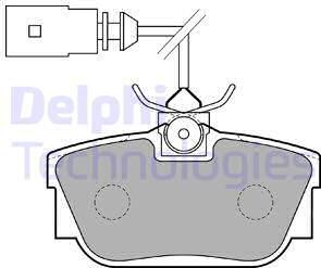 Delphi LP1733 - Zestaw klocków hamulcowych, hamulce tarczowe parts5.com