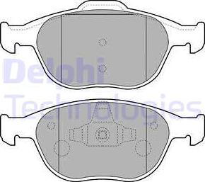 Delphi LP1724 - Brake Pad Set, disc brake parts5.com