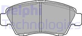 Delphi LP809 - Комплект спирачно феродо, дискови спирачки parts5.com