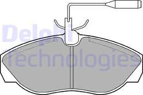 Delphi LP877 - Комплект спирачно феродо, дискови спирачки parts5.com