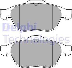 Delphi LP3692 - Тормозные колодки, дисковые, комплект parts5.com