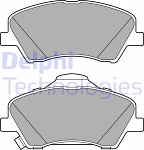 Delphi LP3678 - Комплект спирачно феродо, дискови спирачки parts5.com