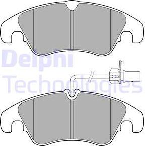 Delphi LP3152 - Комплект спирачно феродо, дискови спирачки parts5.com