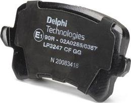 Delphi LP3247 - Sada brzdových destiček, kotoučová brzda parts5.com