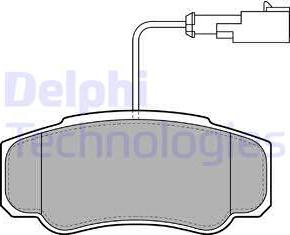 Delphi LP2054 - Komplet zavornih oblog, ploscne (kolutne) zavore parts5.com