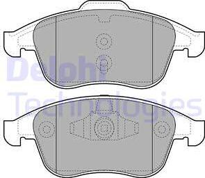 Delphi LP2079 - Piduriklotsi komplekt,ketaspidur parts5.com