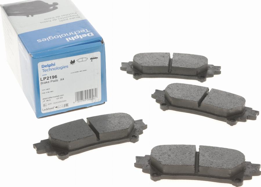 Delphi LP2196 - Brake Pad Set, disc brake parts5.com