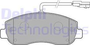 Delphi LP2190 - Komplet kočnih obloga, disk kočnica parts5.com