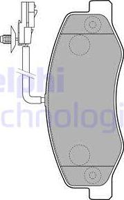 Delphi LP2192 - Komplet pločica, disk-kočnica parts5.com