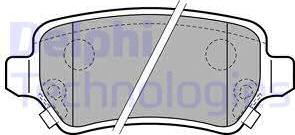 Delphi LP2188 - Komplet zavornih oblog, ploscne (kolutne) zavore parts5.com