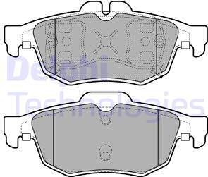 Delphi LP2259 - Тормозные колодки, дисковые, комплект parts5.com